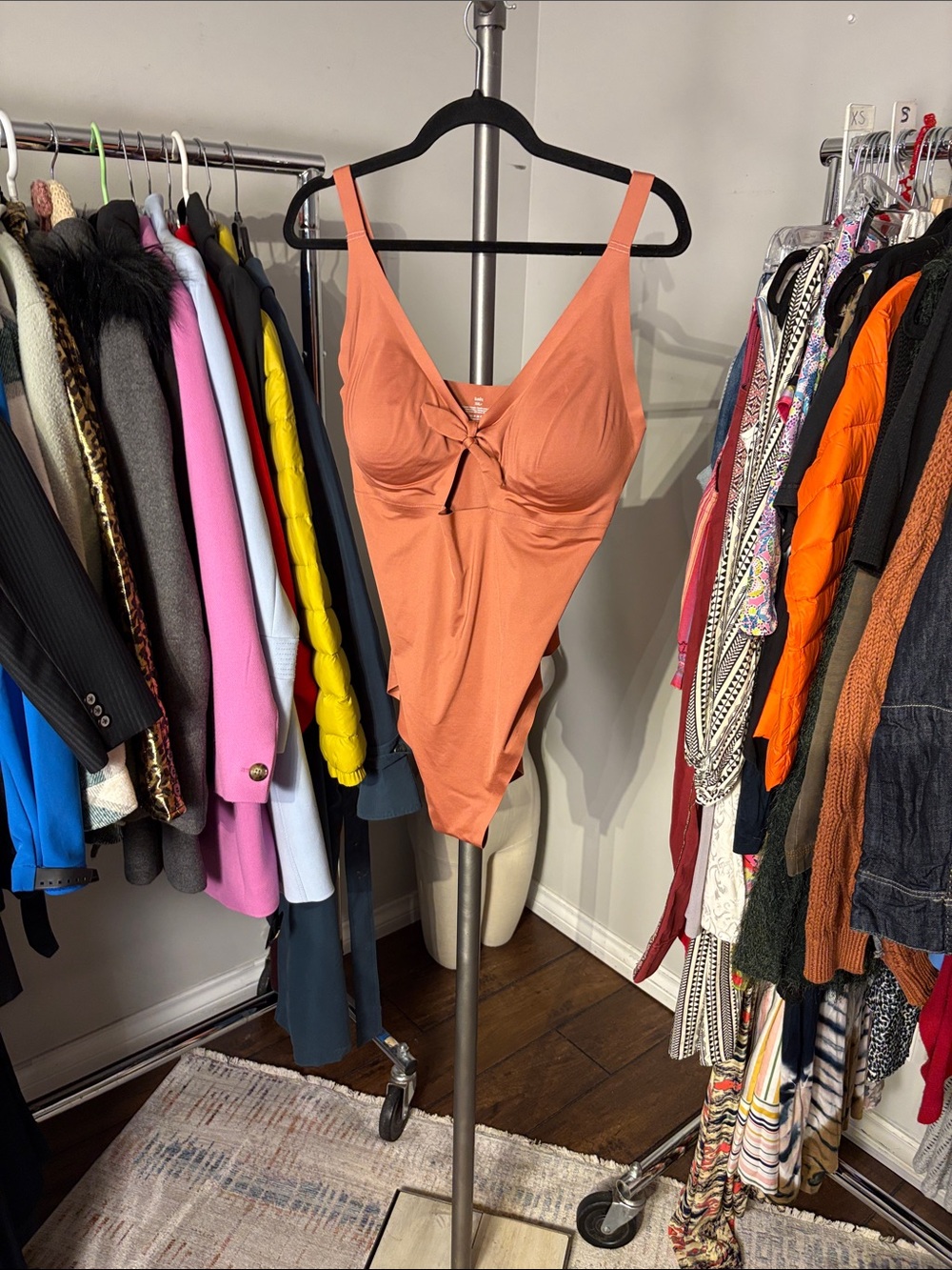 Women’s Rust Orange One-Piece Bodysuit
